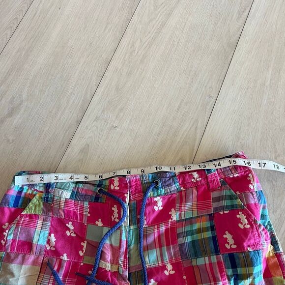 Walt Disney World Women's shorts Plaid Mickey Mouse Pink Patchwork size m - Picture 5 of 7